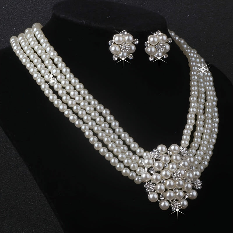 Elegant floral necklace Pendant Set
