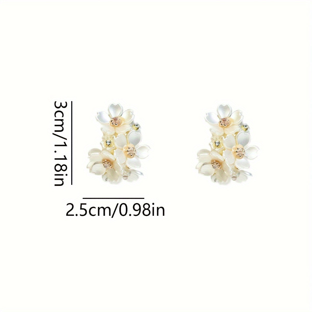 French Style Vintage Floral Dangle Earrings