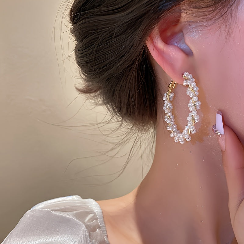 Pearl Hoop Earrings