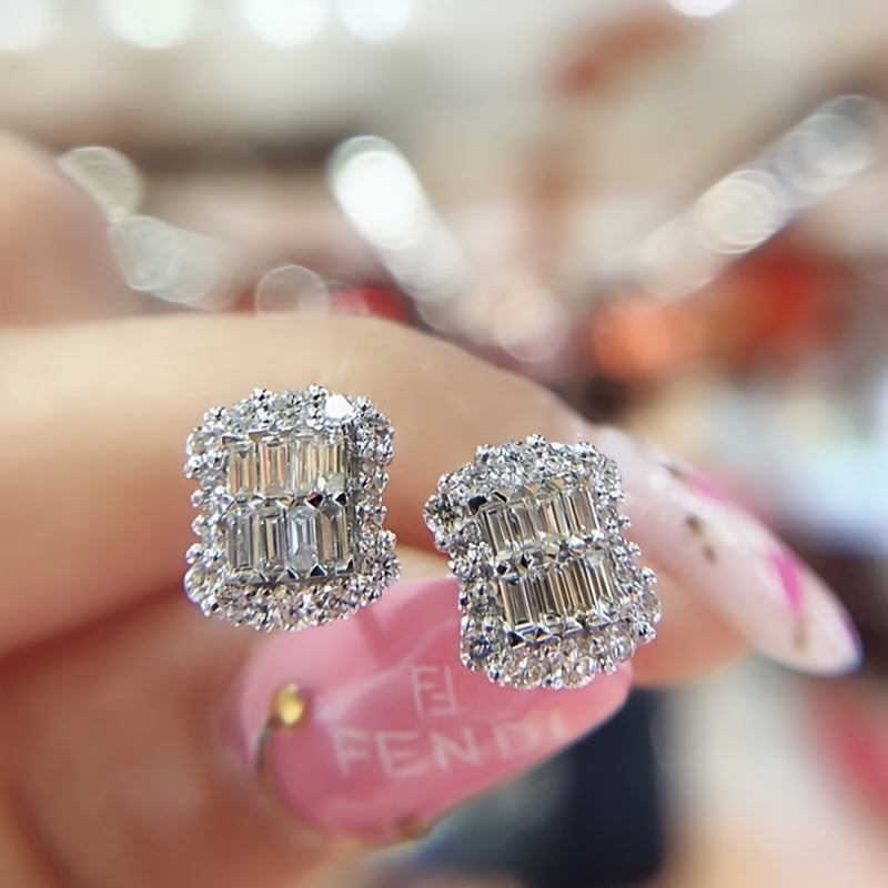 Small Cubic Zirconia Stud Earrings