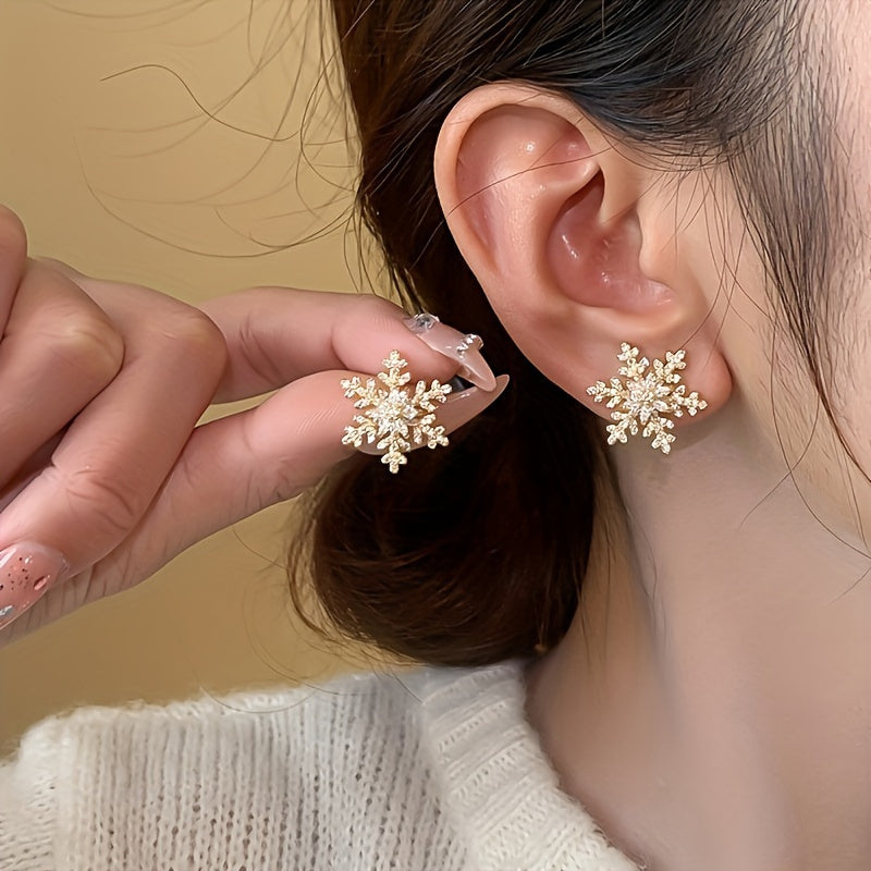 Snowflake Stud Earrings