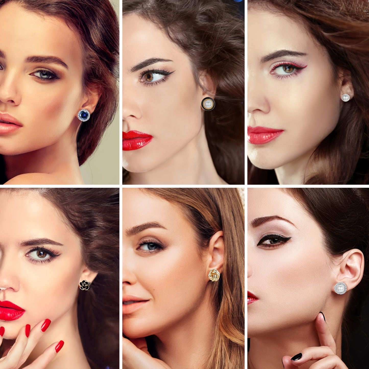 Multi Design Ear Clip Earrings