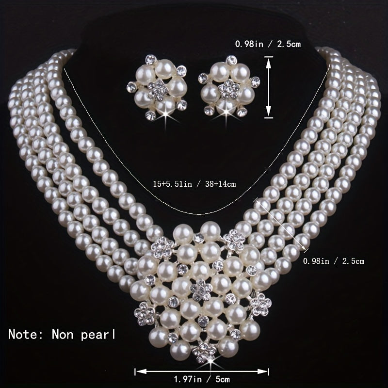 Elegant floral necklace Pendant Set