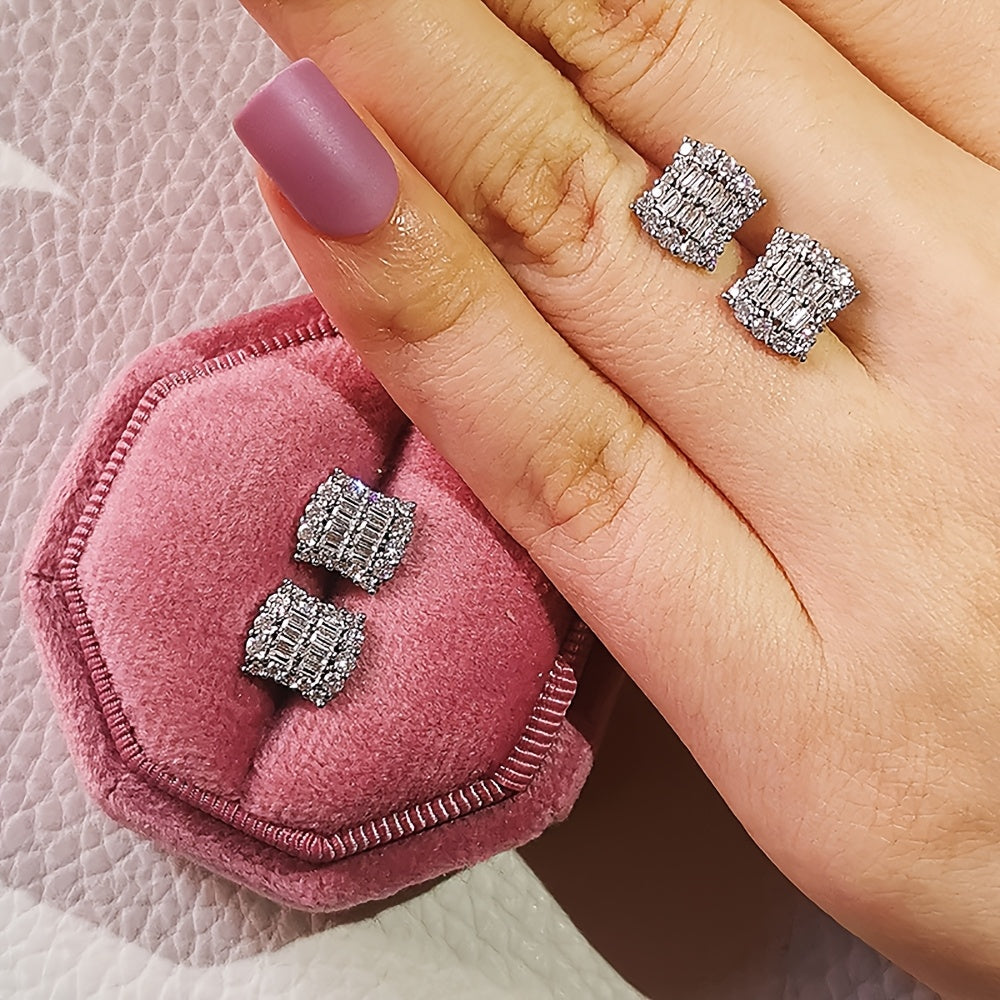 Small Cubic Zirconia Stud Earrings