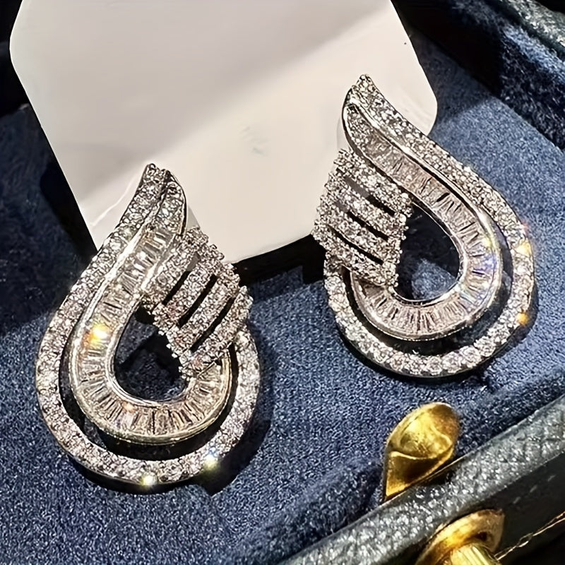 Drop Earrings with Cubic Zircon