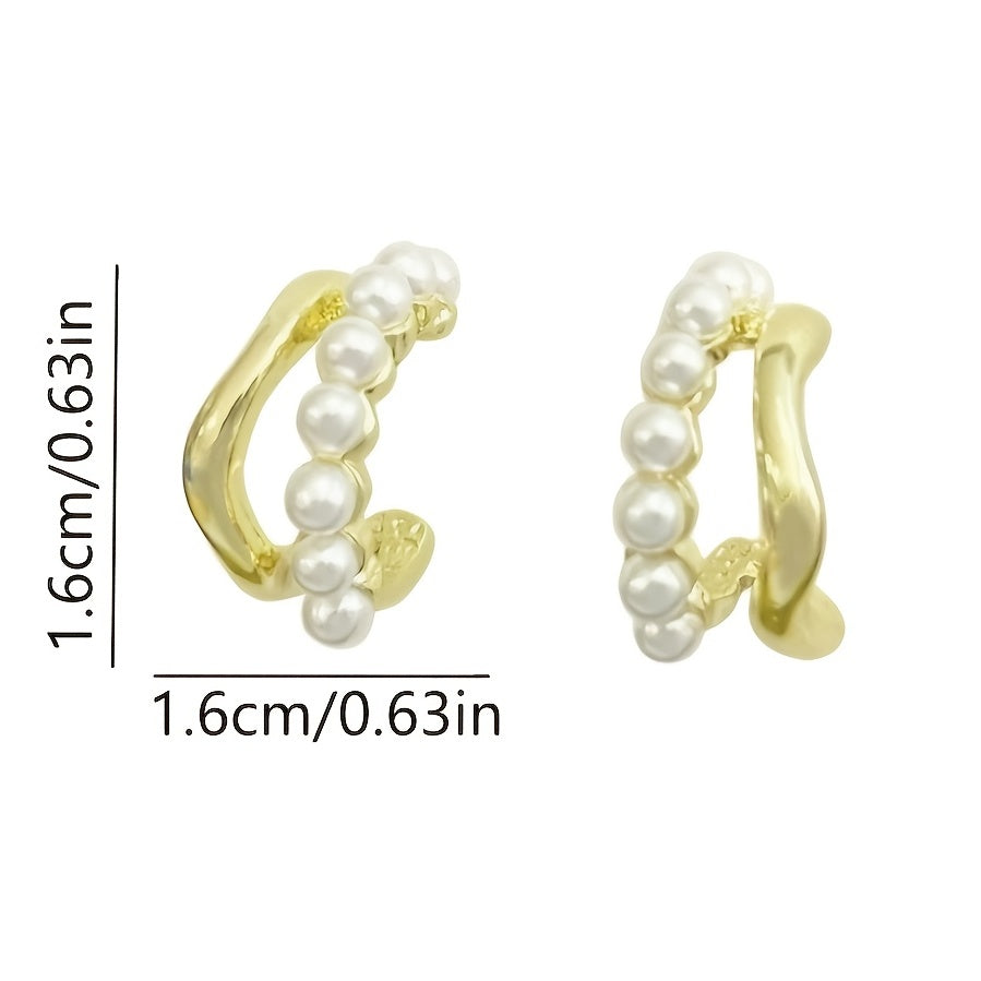Pearl Short Earring Hoops