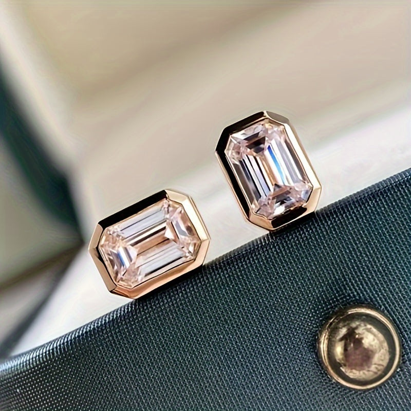 Tiny April Birthstone Earrings