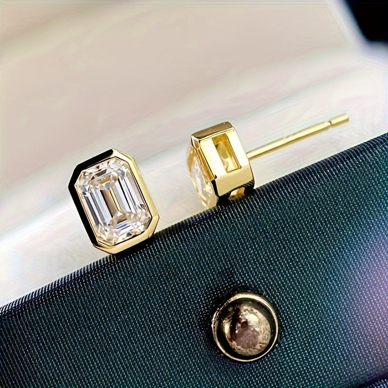 Tiny April Birthstone Earrings