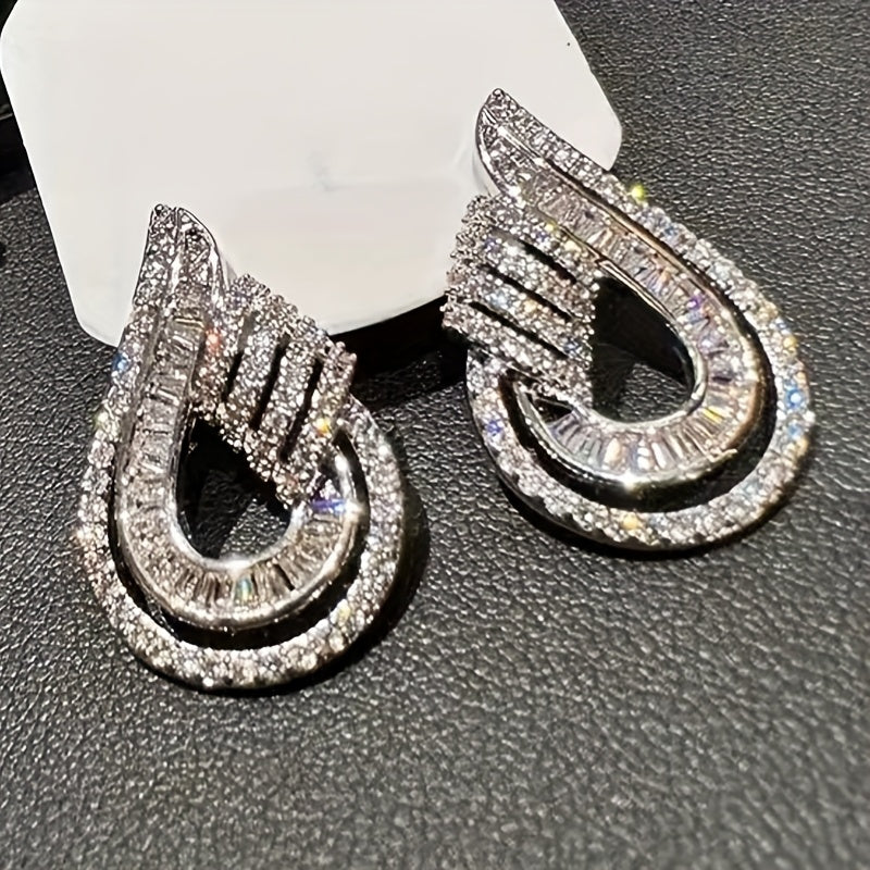 Drop Earrings with Cubic Zircon