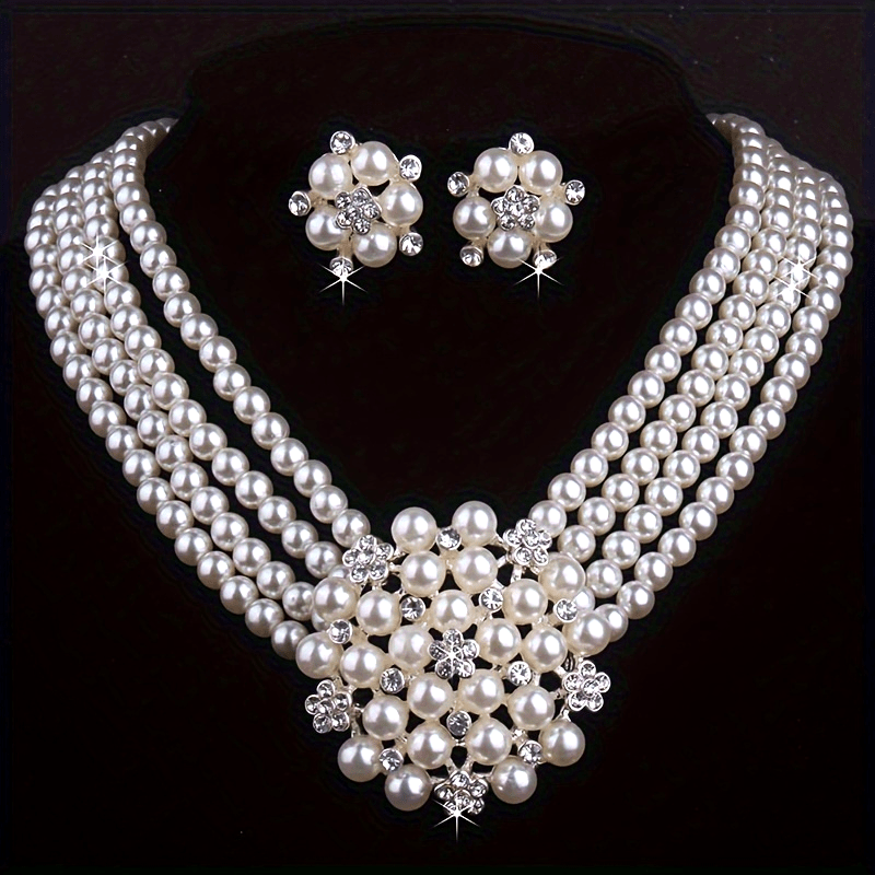 Elegant floral necklace Pendant Set