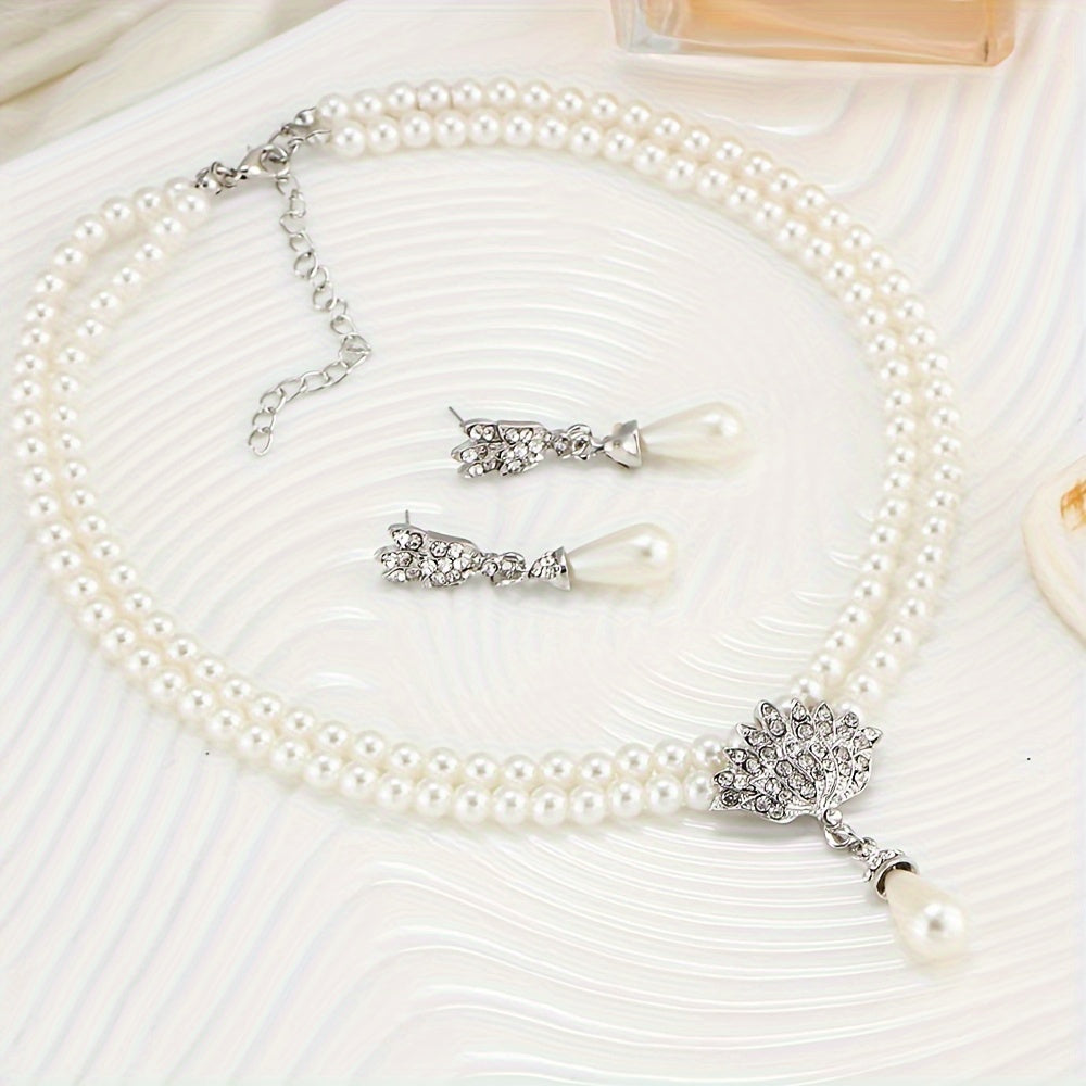 Faux Pearl and Crystal Set