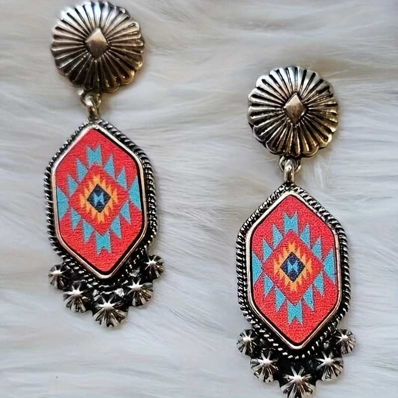 Striking Geometric Pattern Earrings