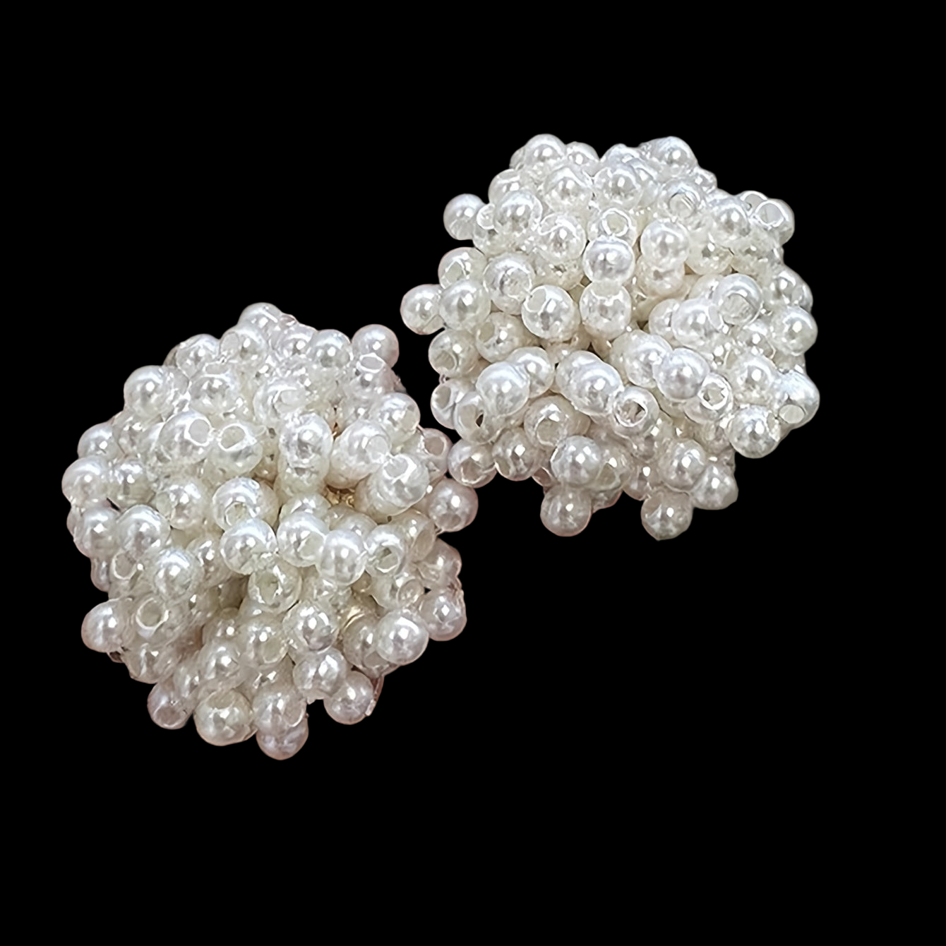 French White Pearl Stud Earrings