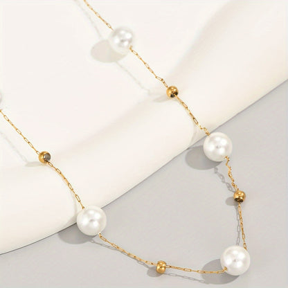 Beaded Faux Pearl String