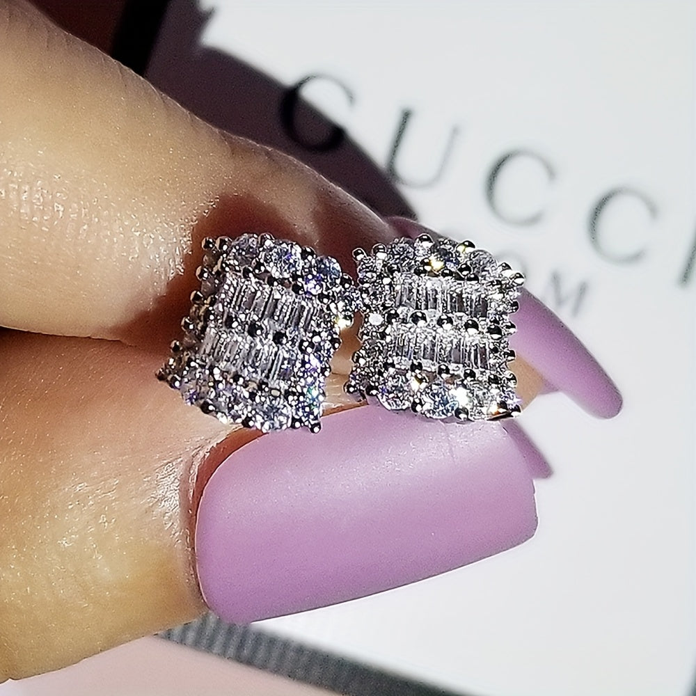 Small Cubic Zirconia Stud Earrings