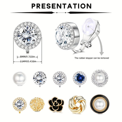 Multi Design Ear Clip Earrings