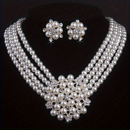 Elegant floral necklace Pendant Set