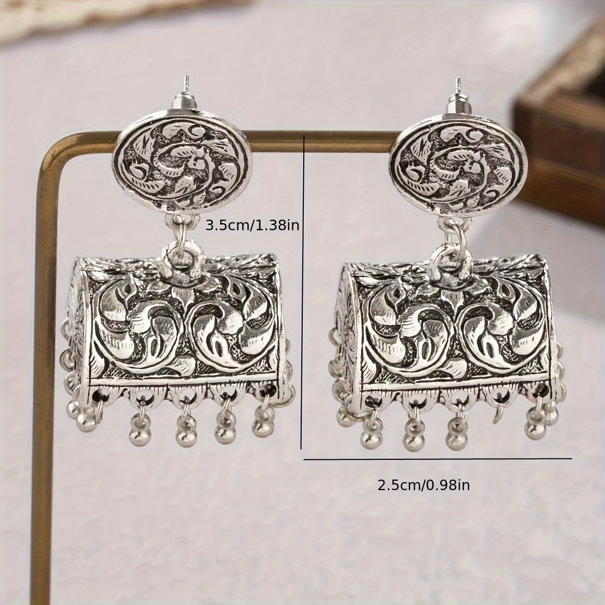 Antique Silver Statement Earrings