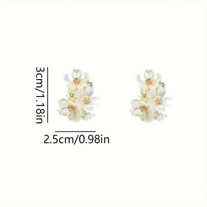 French Style Vintage Floral Dangle Earrings