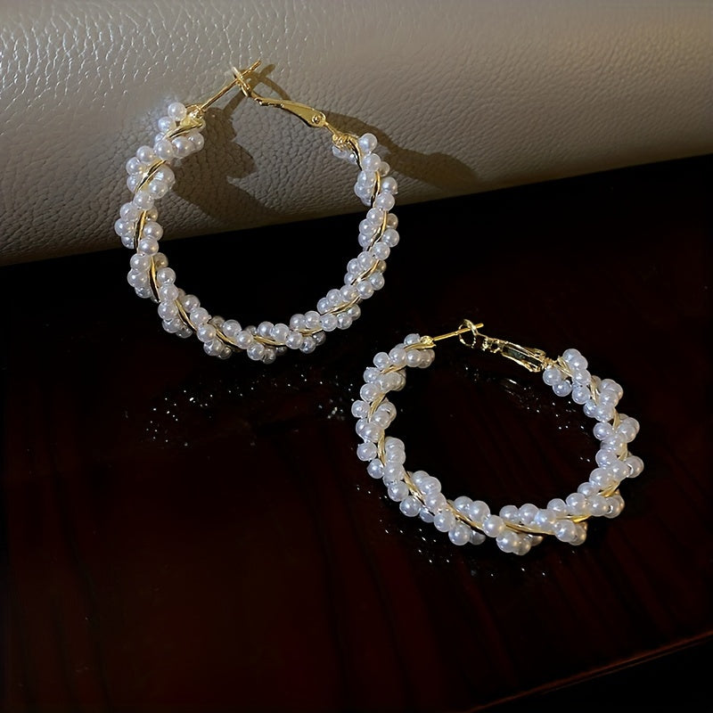 Pearl Hoop Earrings