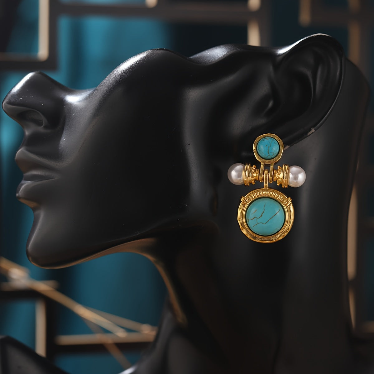 Boho Turquoise Dangle Earrings