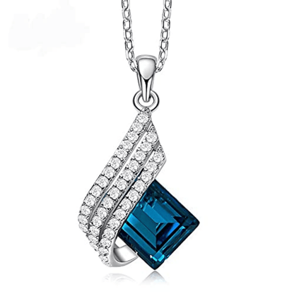 Zircon and Blue Pendant Set