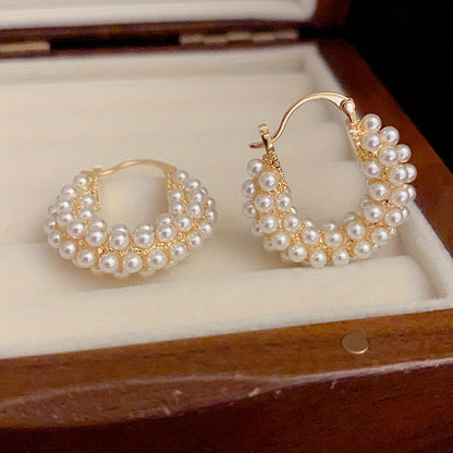 Vintage Bali Pearl Earrings
