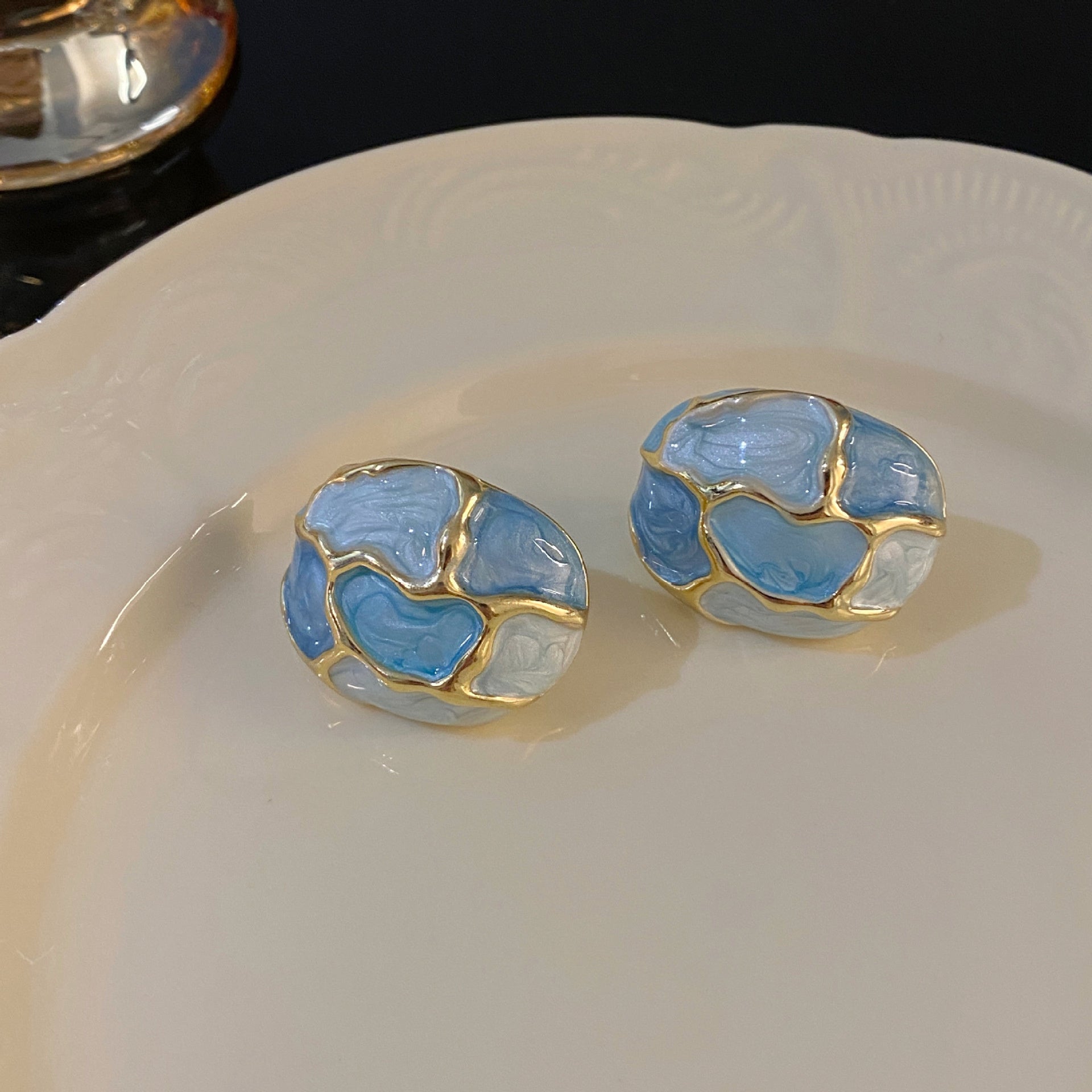 Blue Turtle Earrings