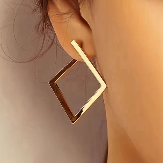 Geometric Square Stud Earrings