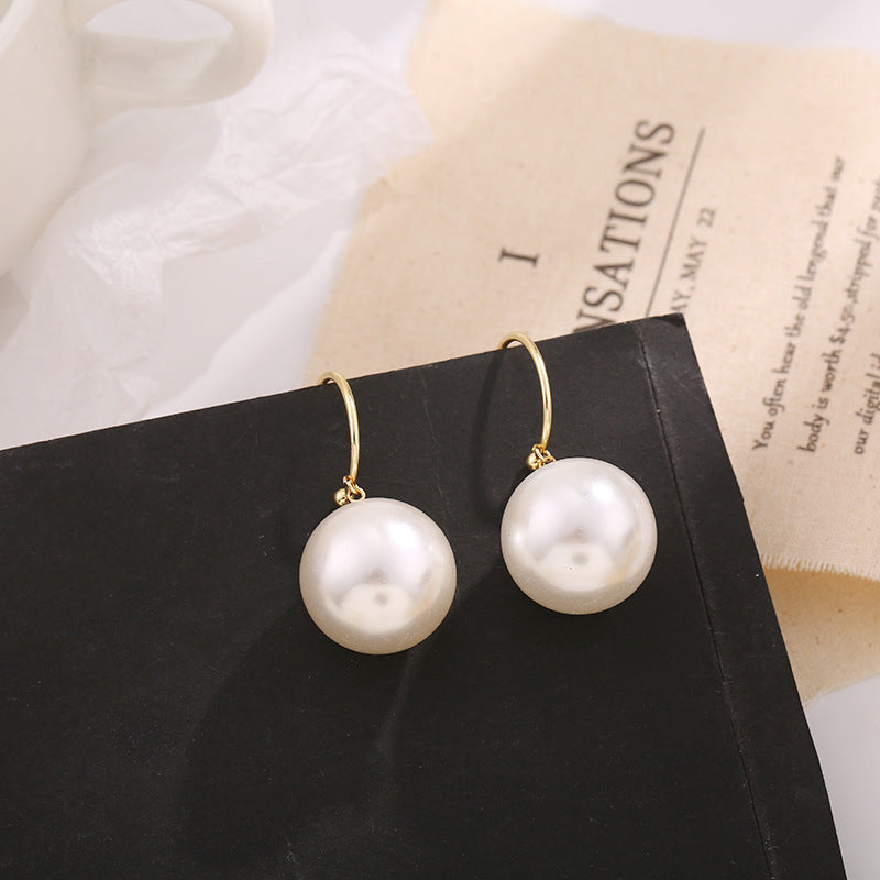 925 Sterling Silver Needle Pearl Earrings