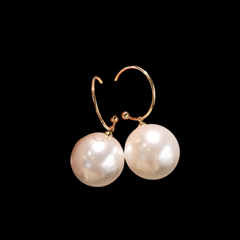 925 Sterling Silver Needle Pearl Earrings