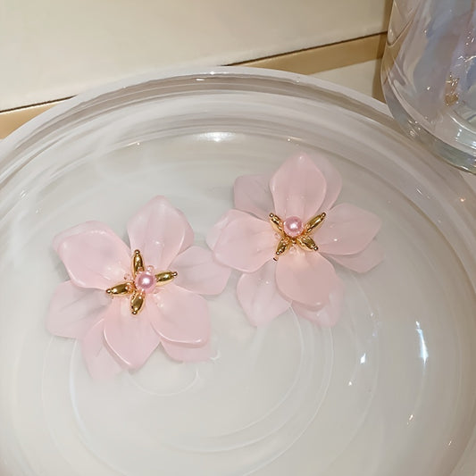 Acrylic Flower Stud Earrings