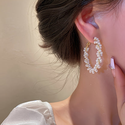 Pearl Hoop Earrings