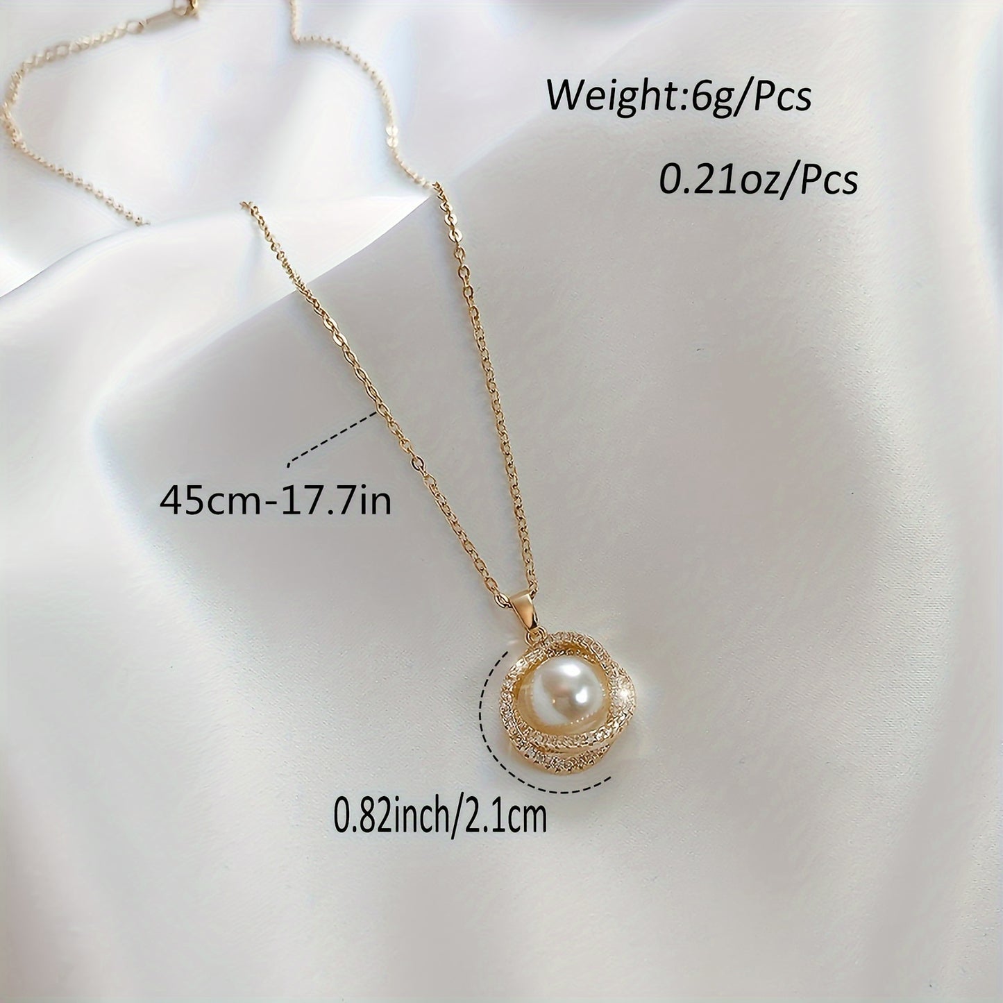 Single Pearl Gold String Pendant