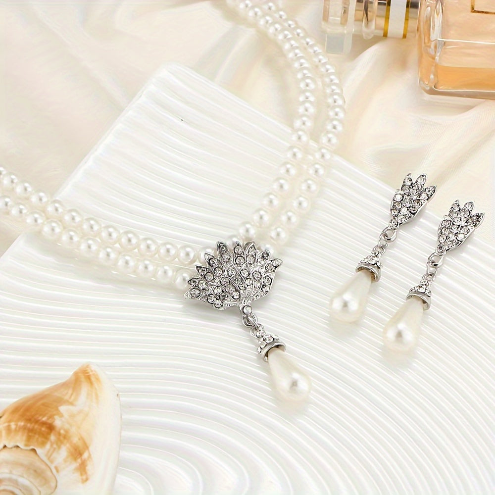 Faux Pearl and Crystal Set