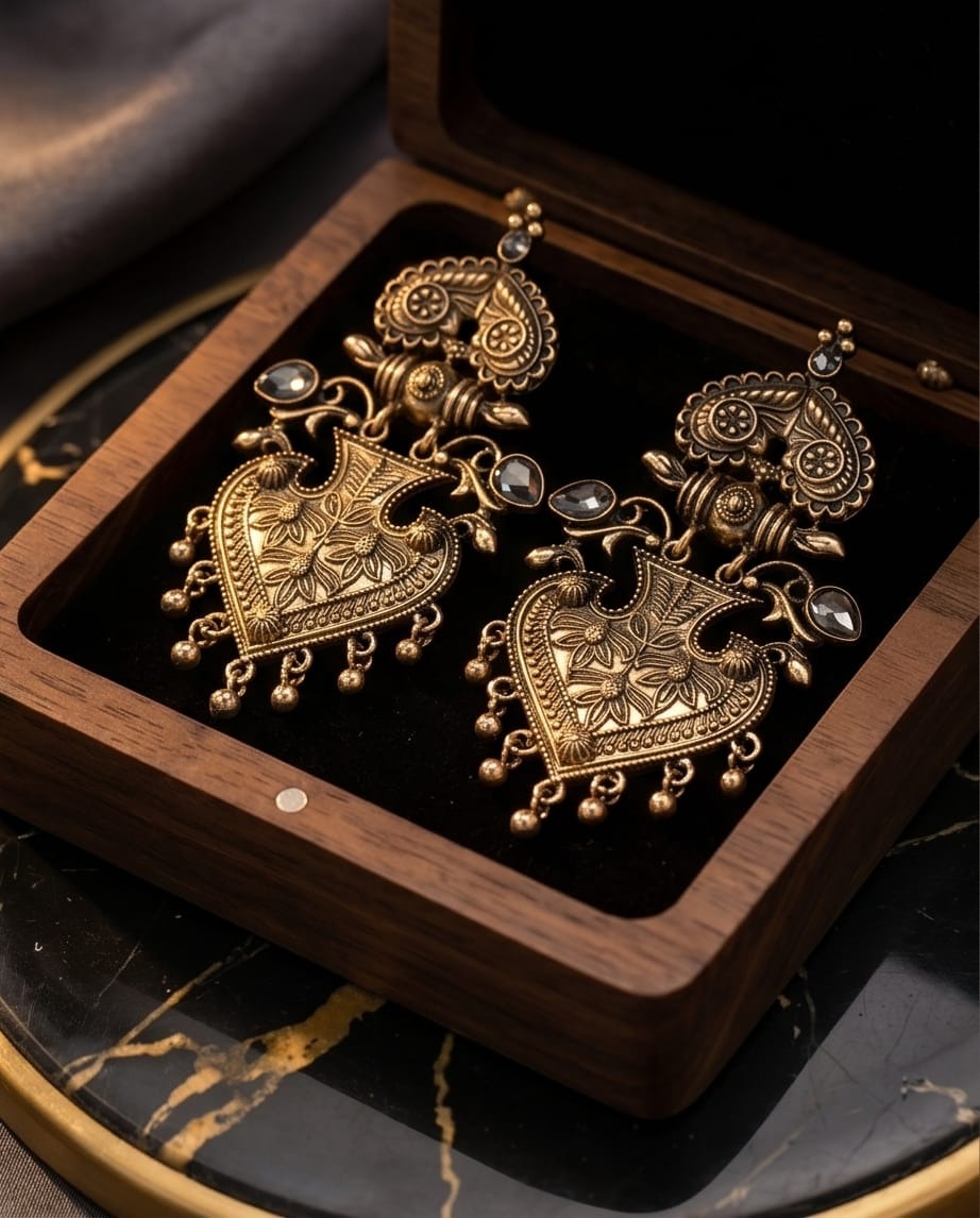 Antique Pattern Jhumka
