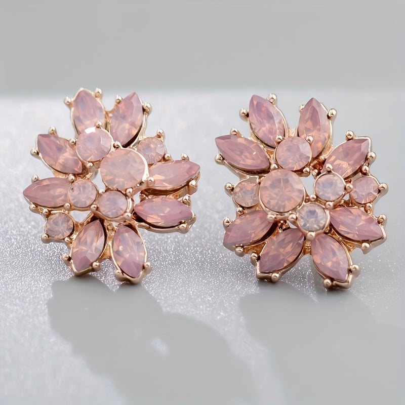 Pink Floral Light Weight Earrings