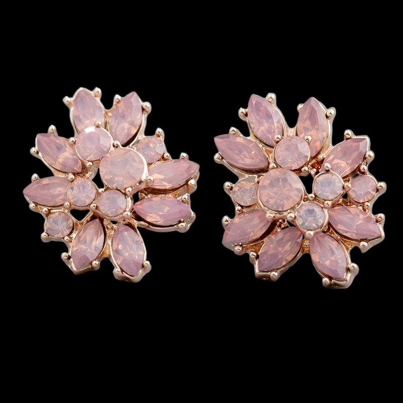 Pink Floral Light Weight Earrings