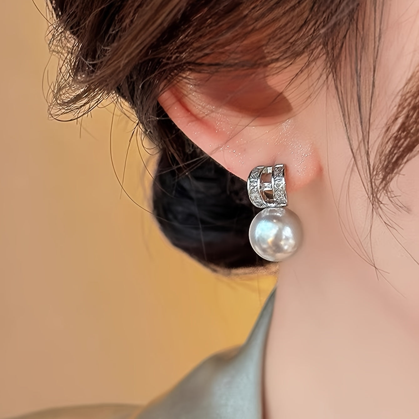 Pearl and Glass Earrings