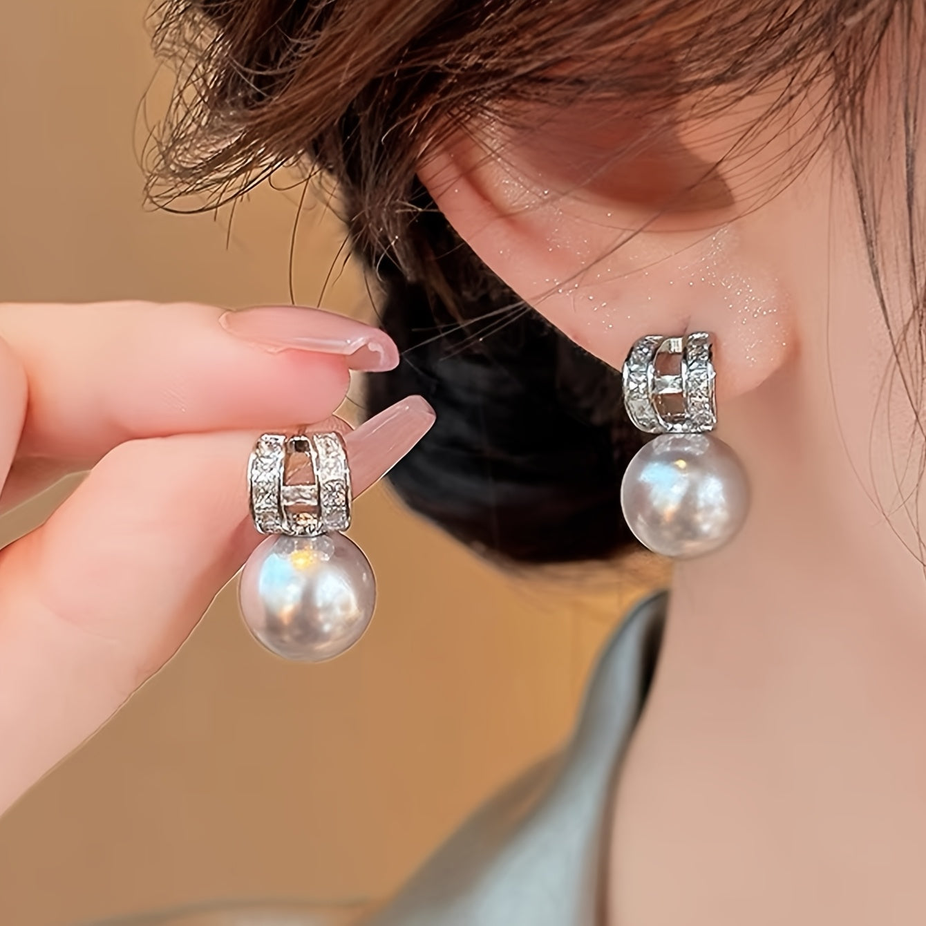 Pearl and Glass Earrings
