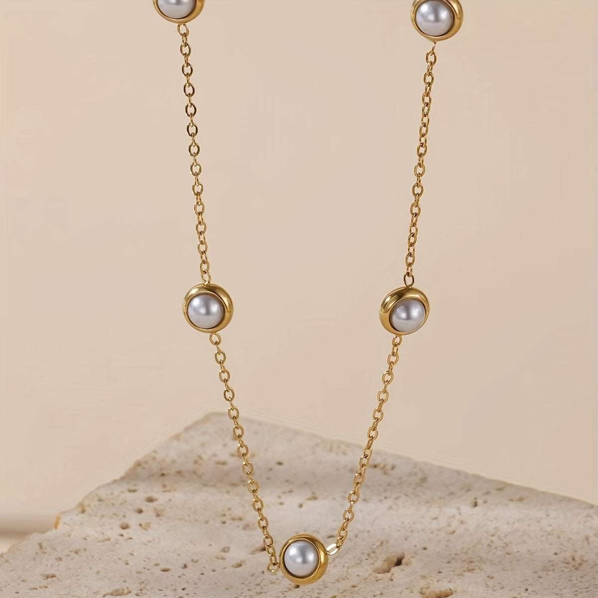 Elegant Pearl earrings and Gold Plated Jewelry Set