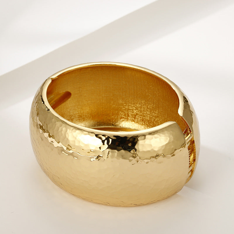 Wide Textured Surface Bangle