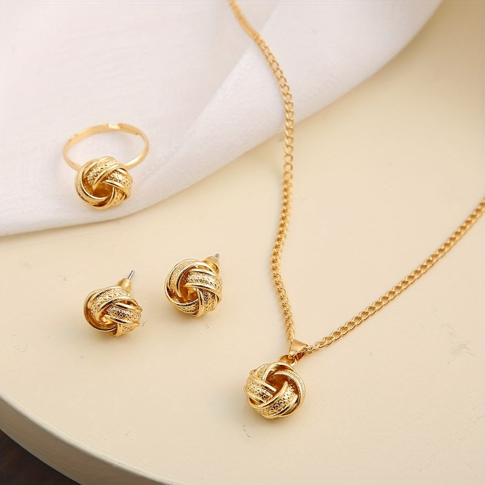 Gold 4 piece Pendant Set