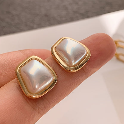 Korean-Inspired Faux Pearl Stud Earrings