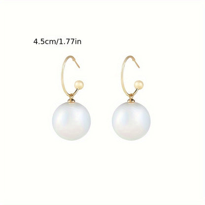 925 Sterling Silver Needle Pearl Earrings