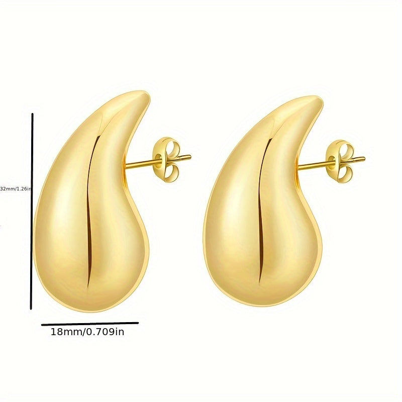 Hollow Water Drop Earrings