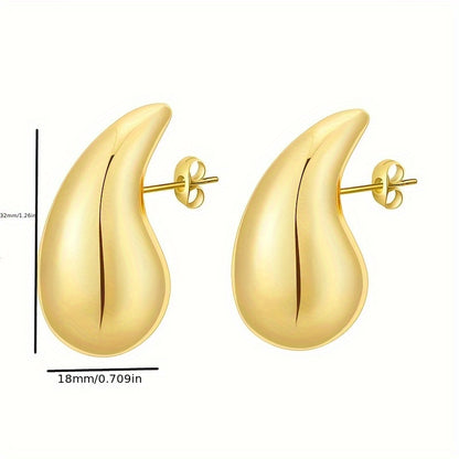 Hollow Water Drop Earrings