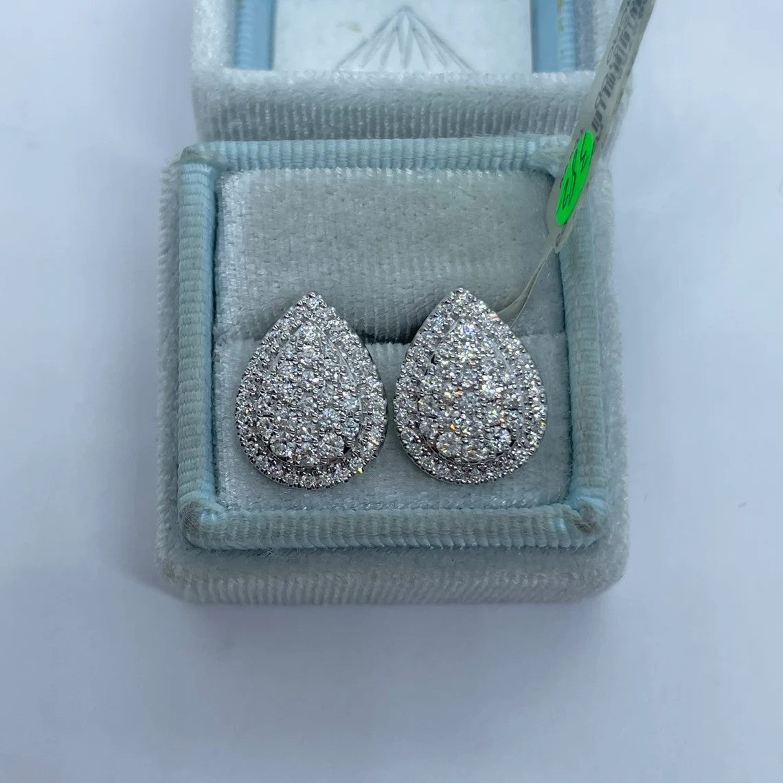 Water Droplet Synthetic Zirconia Stud Earrings