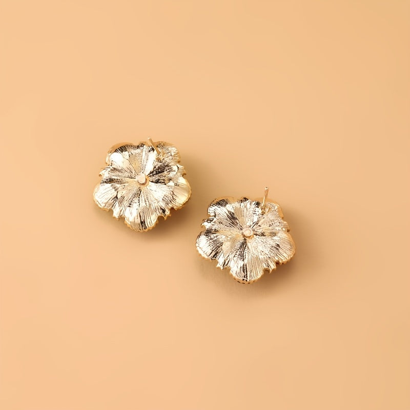 Crystal Blossom Holographic Stud Earrings