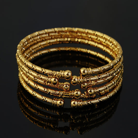 6pcs Golden Plated Iron Bracelet Set